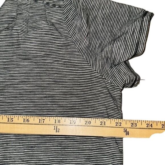 Croft & Barrow Womens Striped Short Sleeve Henley Top 1X Black/White Cotton/Poly - Picture 6 of 7